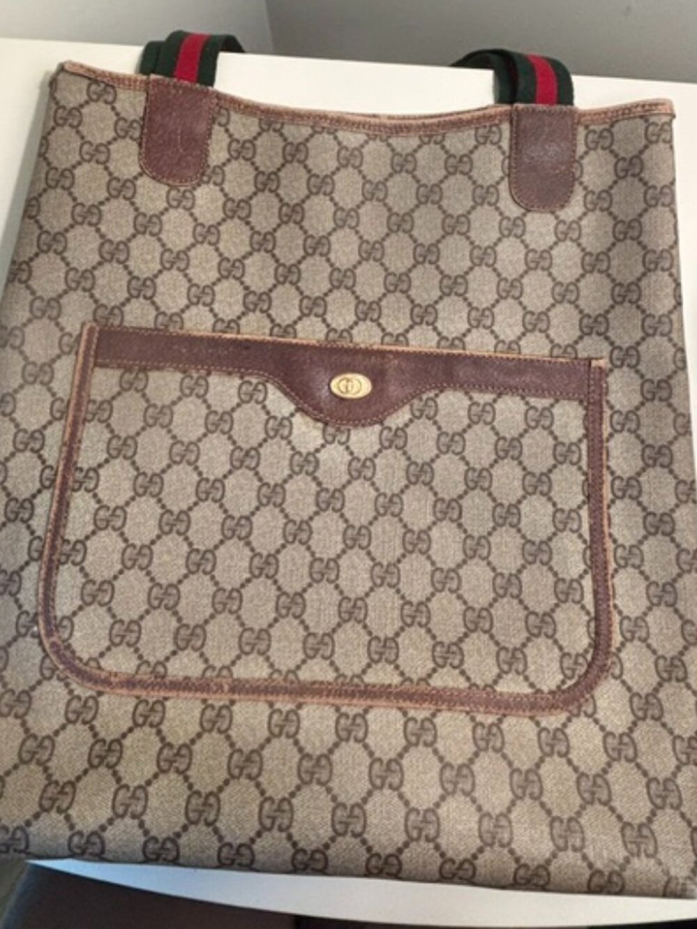 Vintage Gucci GG Supreme Large Web Shopper Tote—UNISEX Style 40410
